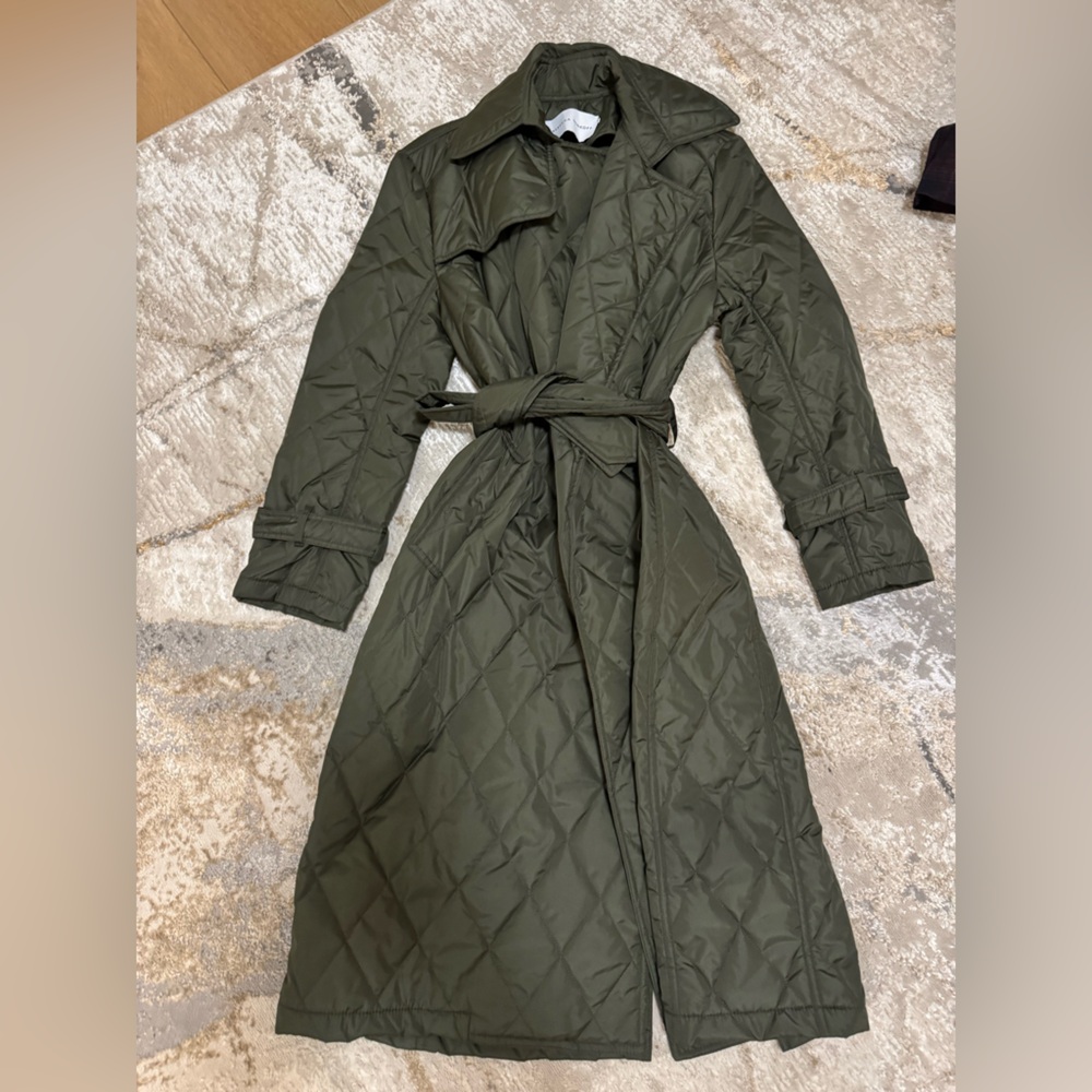 Rebecca Minkoff Quilted Dark Green Jacket